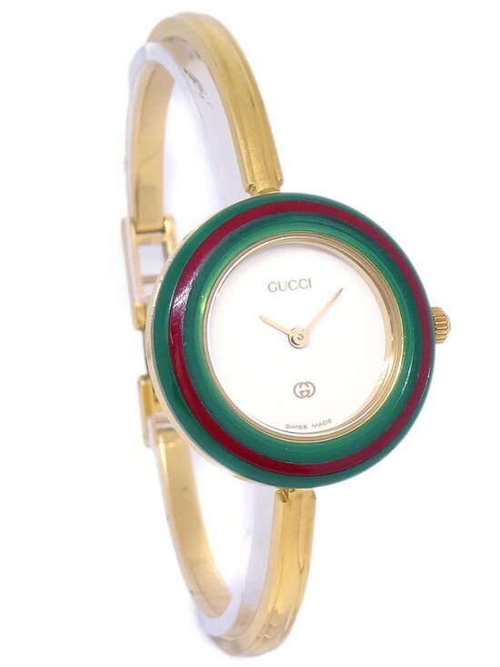 Gucci 1100-L Change Bezel Chameleon Quartz Watch SS 136482